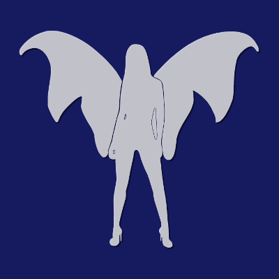 Angel Dark Blue Square, par Xavier E. G. Dierick